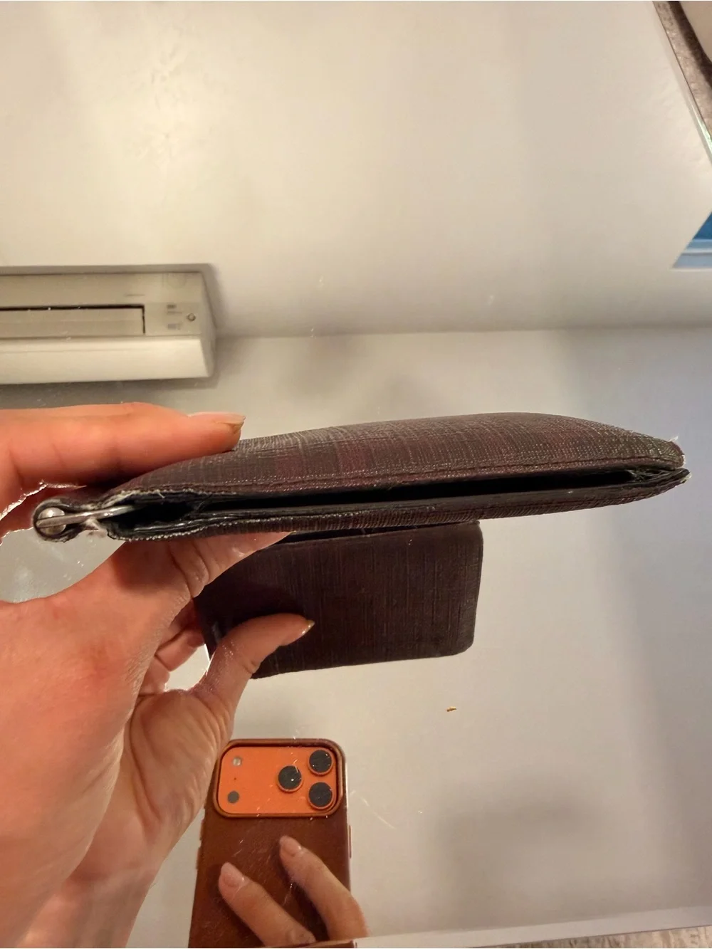 Men's FENDI Slim Money Clip Wallet - Burgundy